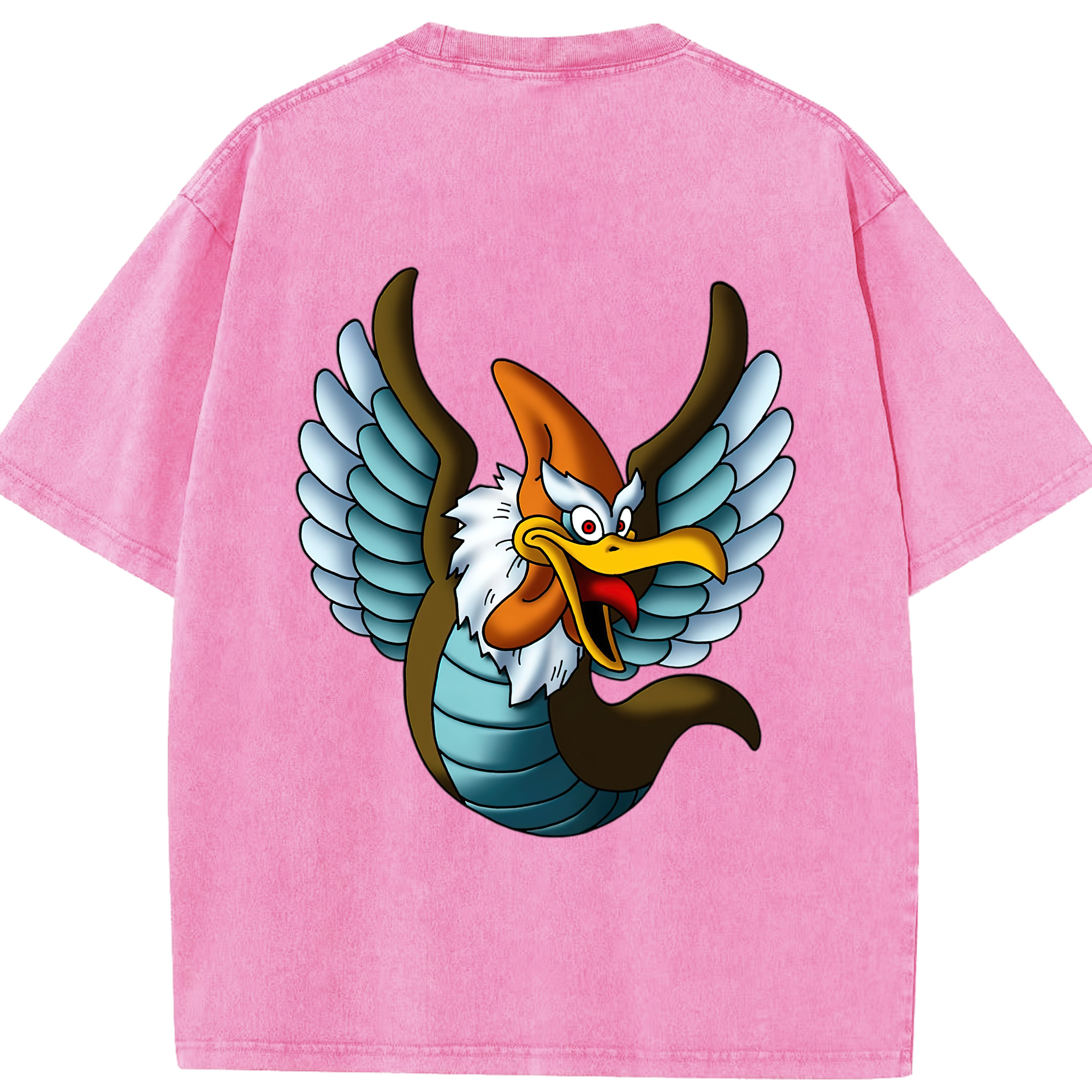 （画像用） ドラゴンクエスト Doragon Kuesuto Dragon Quest 綿100% ヴィンテージ風 半袖Tシャツ（背面プリント）